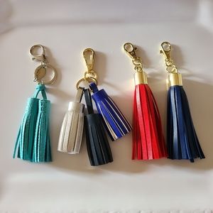 Lot of 4 Tassel Bag Charms Key Holder Key Chain